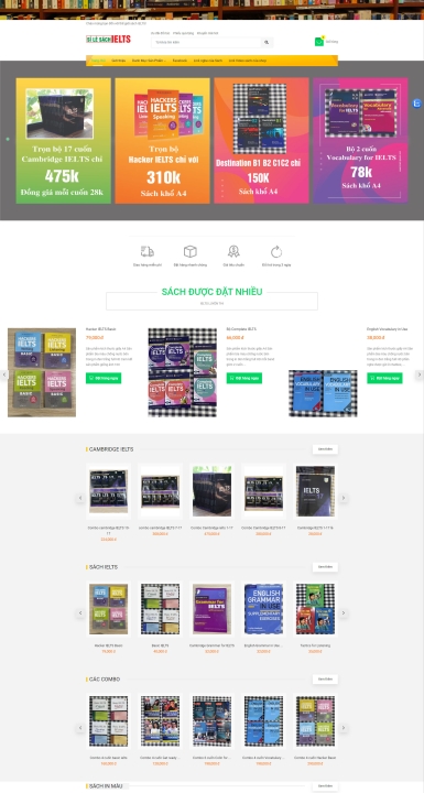 Mẫu website sách - vpp 5